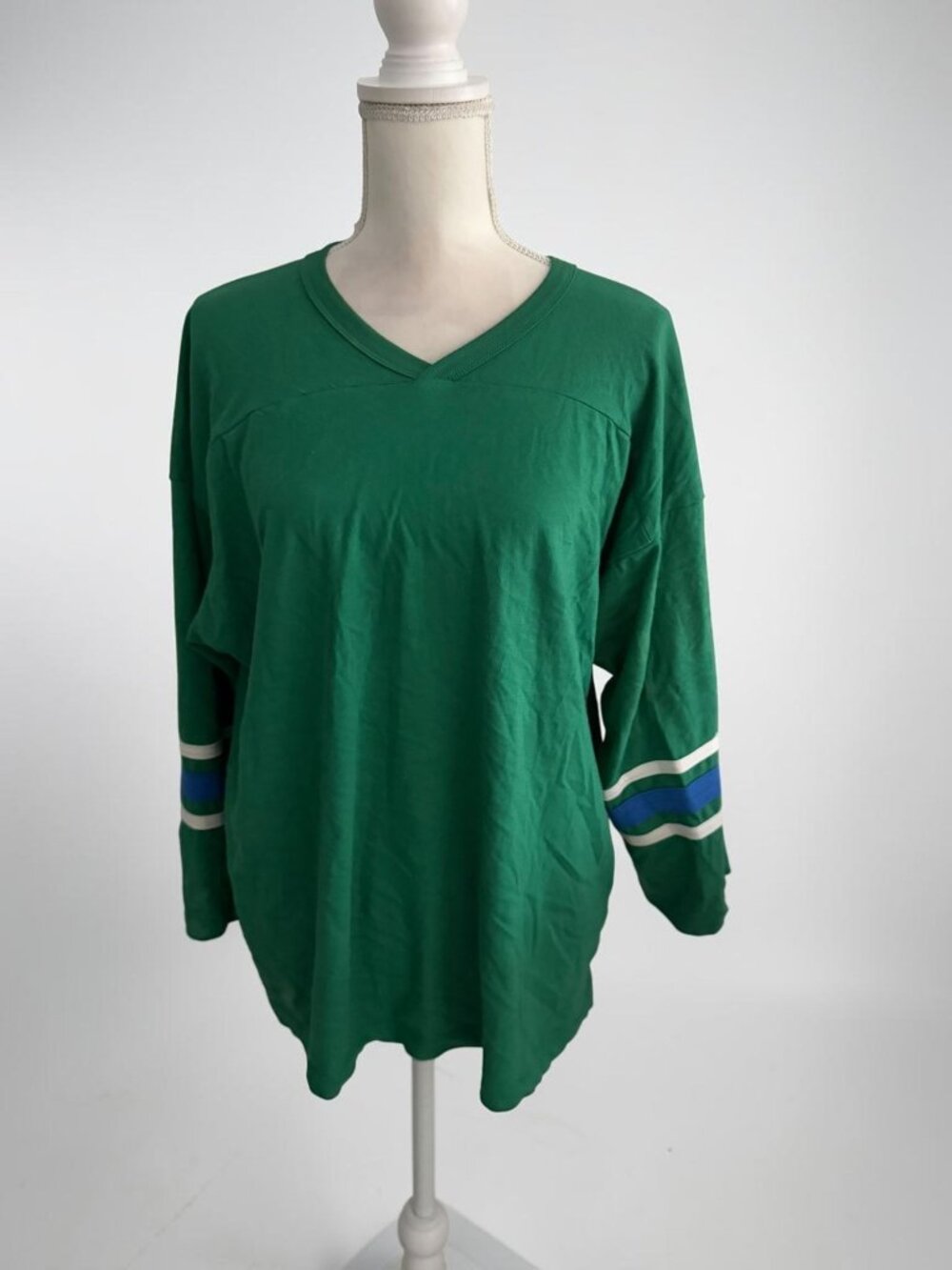 DAYDREAMER Green Blue Raglan Long sleeve Top Size S/M